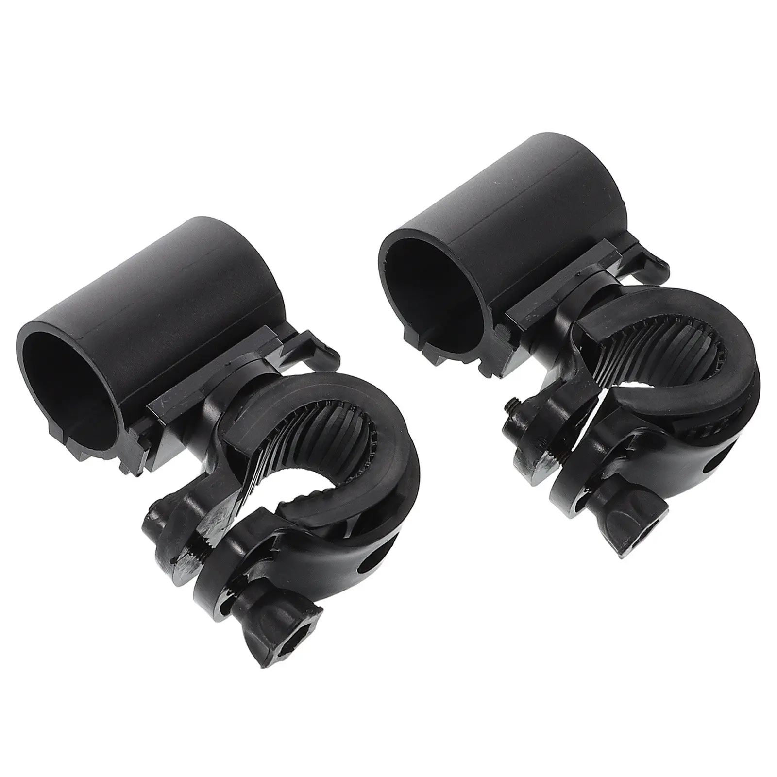 2 Pcs Bicycle Flashlight Clip Bike Handlebar Clamp Holder ABS Mounting Bracket Attachment for