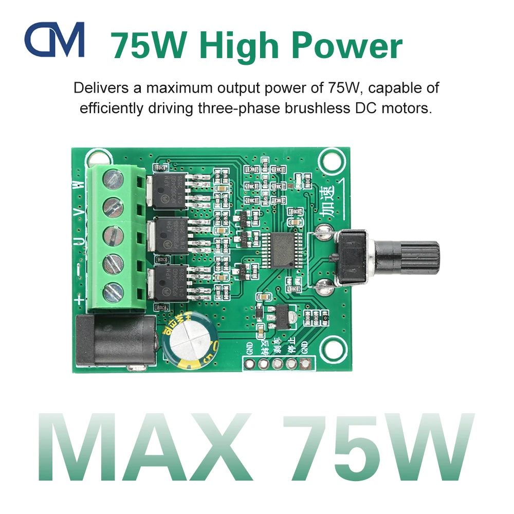 DC 5-24V 75W Bürstenloser Motor Steuerplatine 6V12V24 Volt CD-Antrieb Lüftermotor Gouverneur DIY Zubehör