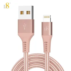 D8 USB A to Lightning Cable ,[3ft ] Mfi Certified USB-A Power Rapid Charger Cord For iPhone 14/13/12/12 Pro/iPad-Rose Gold