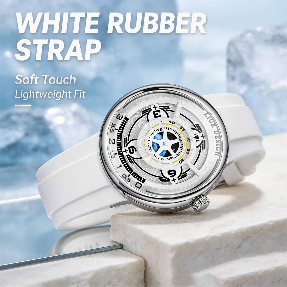 LIGE Unique Men's Quartz Watch Creative Fashion Waterproof Planet Pointer Cool Silicone Men's Luxury Watch reloj