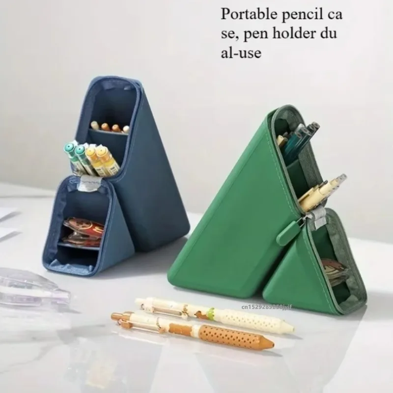 Stylish Silicone Pen Holder-Foldable Desktop Organizer for Office & Study,Multi-Purpose Stationery Cup,Perfect Gift for Students