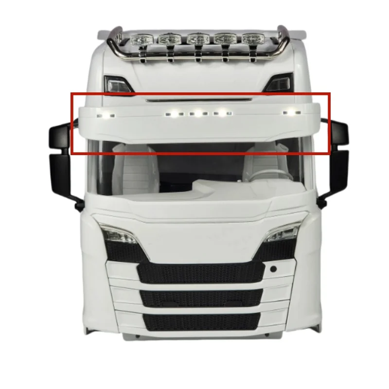 1 Set LED Simulazione Visiera Parasole Lampada Della Luce per 1/14 Tamiya RC Autocarro Con Cassone ribaltabile Per SCANIA 770S 6X4 56368 8X4 56371 Parti di Automobili di Aggiornamento