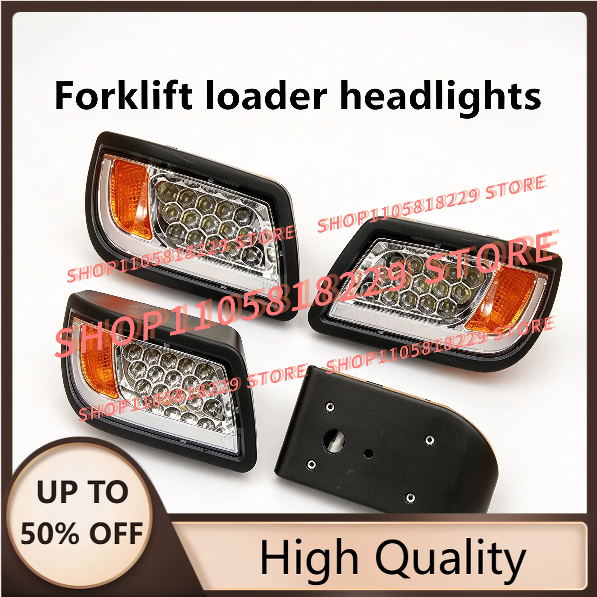 crystal new old-fashioned front and rear taillights combination For Small loader forklift parts forklift headlights LED
