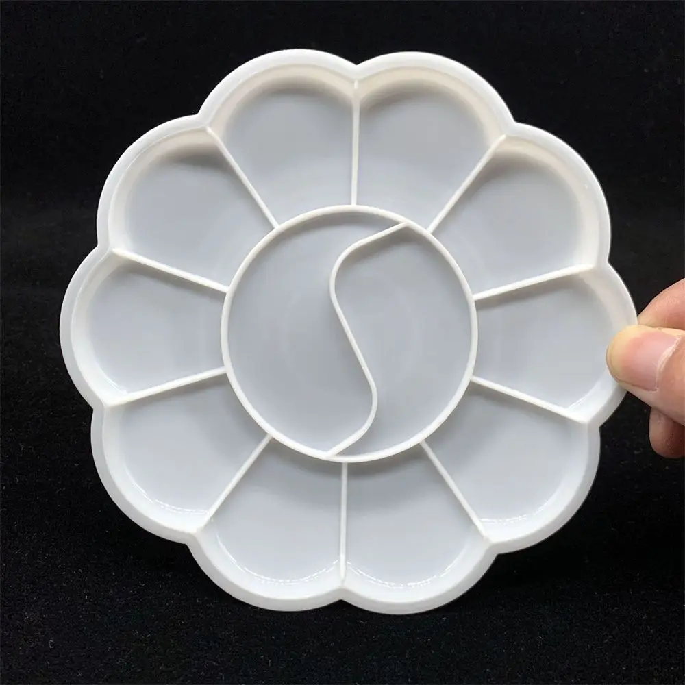 Children's Gift Painting Supplies Pigment Tray Watercolor Plastic Palette Art Paint Tray Round Palette
