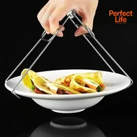 1Pcs Stainless Steel Foldable Hot Dish Plate Bowl Clip Pots Gripper Crockery Holder Clamp Tongs Claw Holder Lifting Kitchen 2