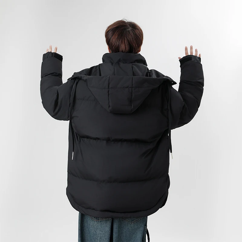 2025 Premium Hooded Cotton Puffer Jacket Windproof Outdoor Unisex Thickened Oversized Winter Parka