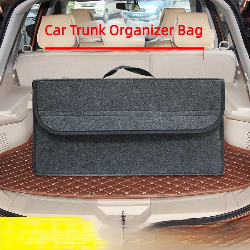 

Felt Car Storage Bag Car Trunk Storage Box Foldable Toolbox With Handle Storage Box