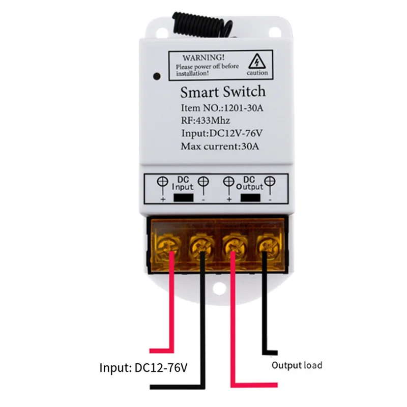 JABS-Wifi 30A Tuya Smart Switch Intelligent Automation Modules APP Remote Control DC12-76V Relay High Power