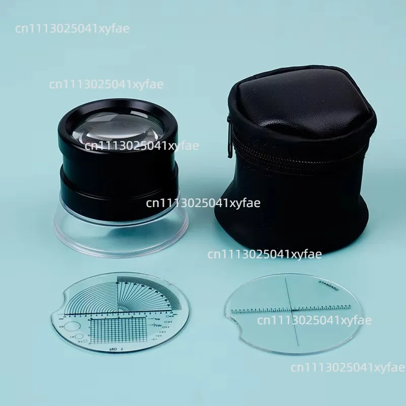 30X Cylinder Magnifier with Detachable Reticle Optical Glass Lens Jewelry Helping Hands Loupe Magnifying Glass