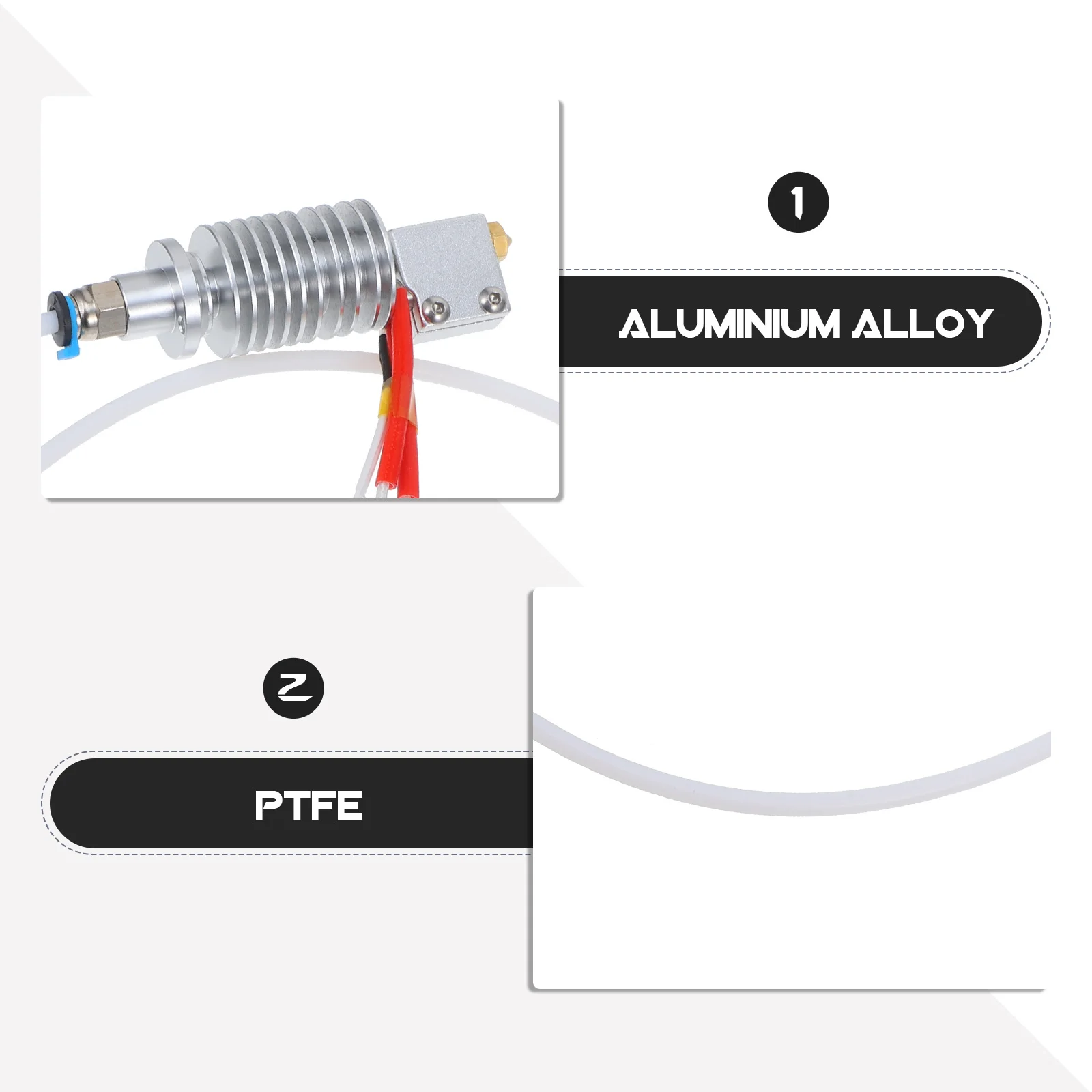 1Set 3D Printer Extruder Kit Wear Resistant Replacement Part Extruder Nozzle Assembly Compatible for Anycubic 3D Printer