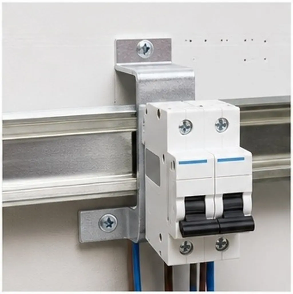 4Pcs Copper U Shaped Rail Bracket Flat Mounting Bracket for Din Rail Secure Fastening Industrial Residential Electrical Panel