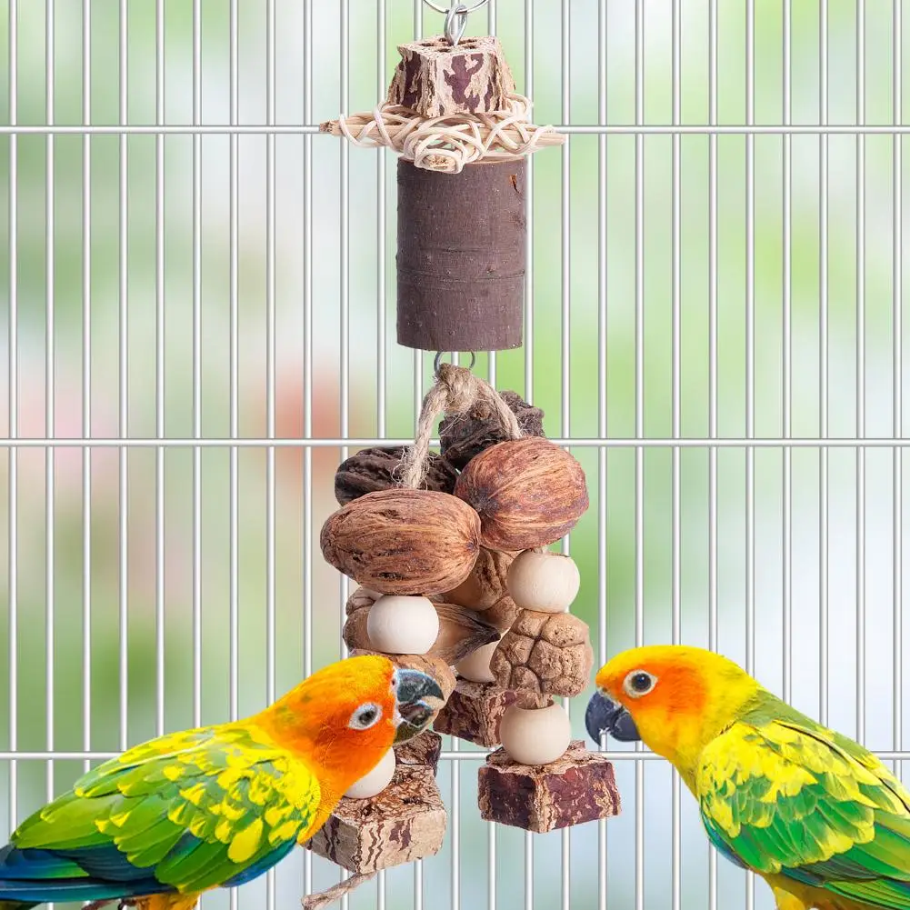 Papegaai Speelgoed Bijtbestendige Vogel Schommel Bijten Speelgoed Natuurlijke Materialen Opknoping Papegaai Vogel Kies Speelgoed Papegaai Kauw Speelgoed