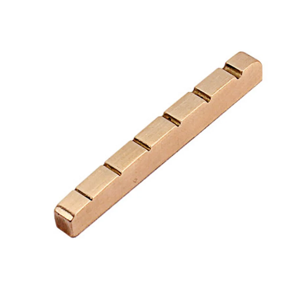 43mm Professional Slotted Brass Metal String Nut for 6-String TL ST Electric Bass Guitar Part Guitar Parts & Accessories