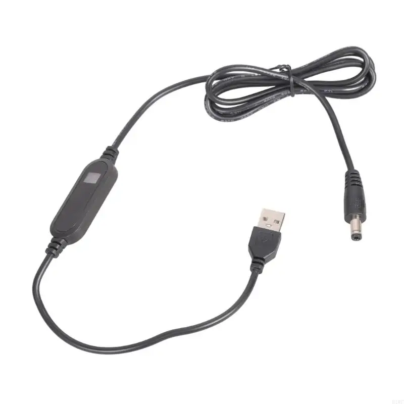 120CM USB Male To 5525 Female 12V Converter Cable For Emergency Power 