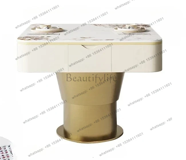 

Slate three-purpose mahjong table, modern home living room multi-functional lifting integrated coffee table dining table