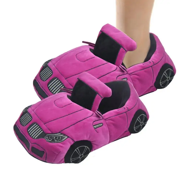 

2025 New Car Slippers Simulation Racing Plush Slippers Cool Sports Car Couple Floor Footwear Indoor Warm Slippers For Women Men