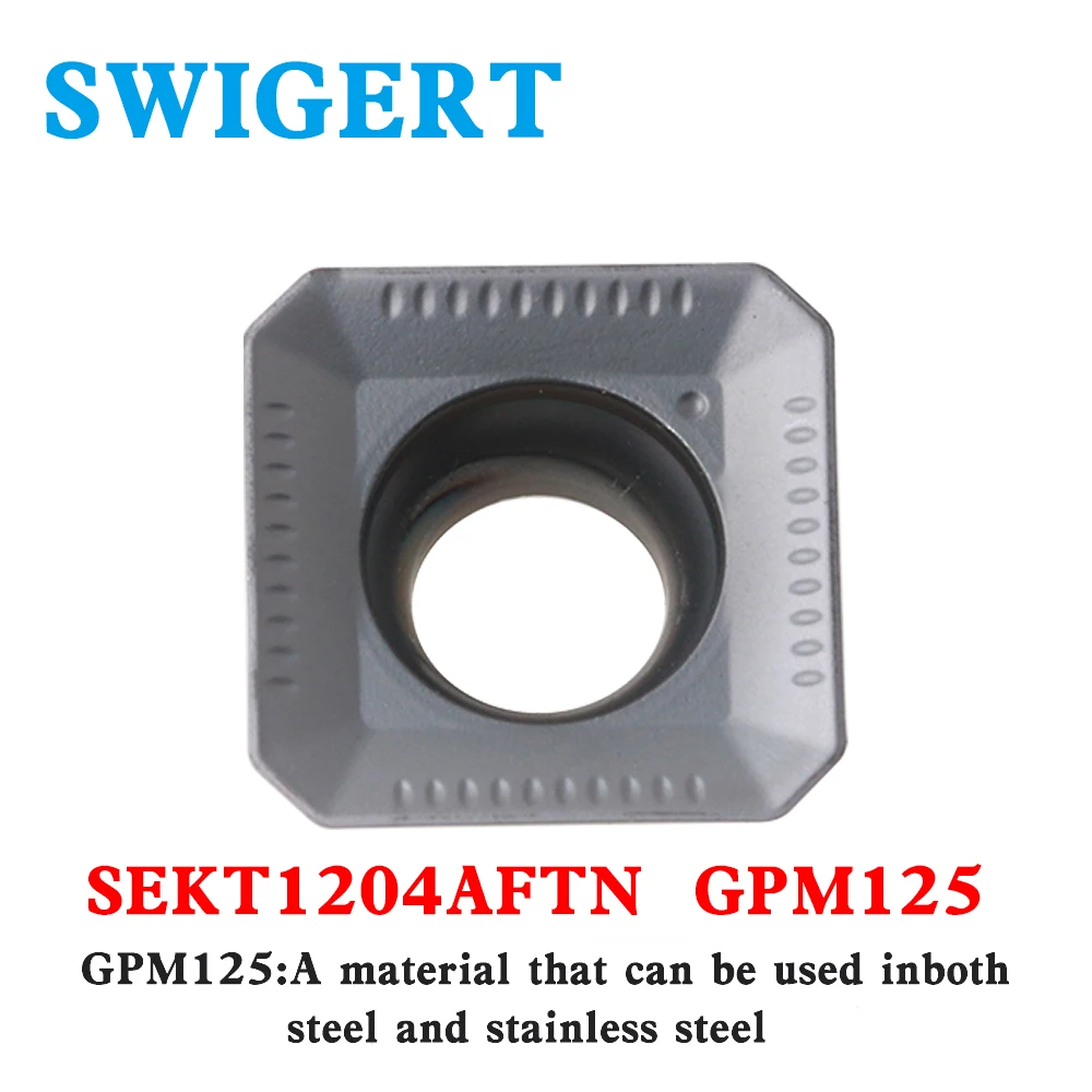 

SWIGERT Original SEKT1204AFTN GPM125 High Quality Milling Cutting Cutter CNC Lathe Turning Tools Carbide Milling Inserts