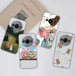Phone Case For Xiaomi Redmi A 3 Back Cover Coloured Drawing Butterfly Screen Protector Transparent Back Cover For Redmi A3 Funda