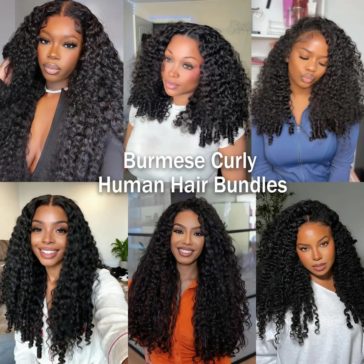 Bundles Human Hair 3C4A Burmese Spiral End Quick Weave Curly Water Wave Extension 100% Unprocessed Raw For Women Natural Black