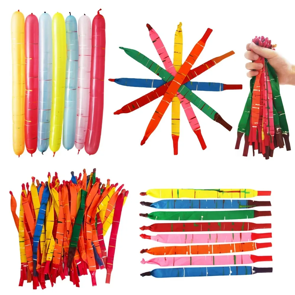 20/50/100Pcs Mixed Color Flying Rocket Balloon Thickened Kids Gifts Long Latex Rocket Balloons Squeaking Inflatable Toys