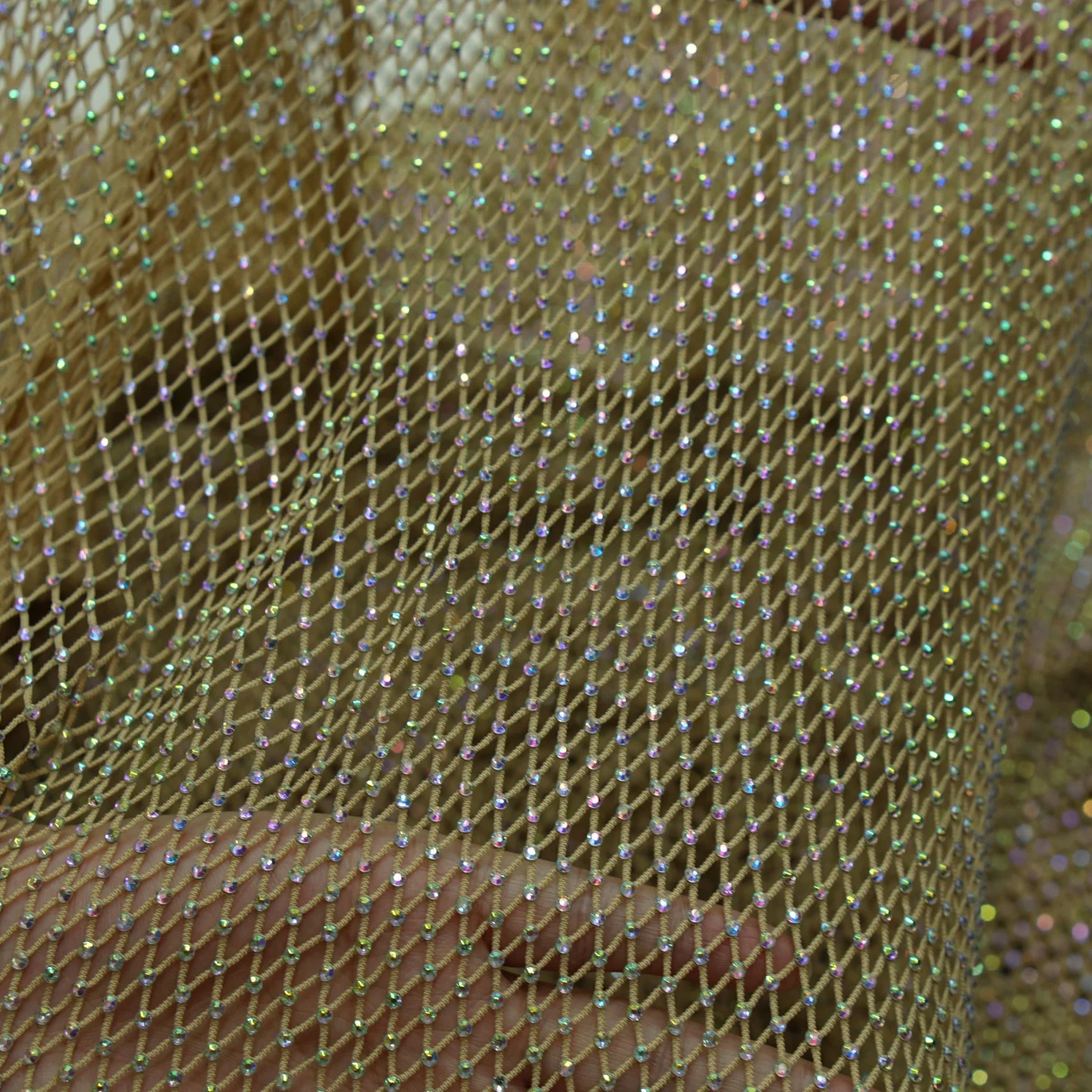 

Сетчатая темно-абрикосовая ткань с ромбовидным дизайном для косплея, украшений и дизайнерских реквизитов, дышащий материал для DIY Pr