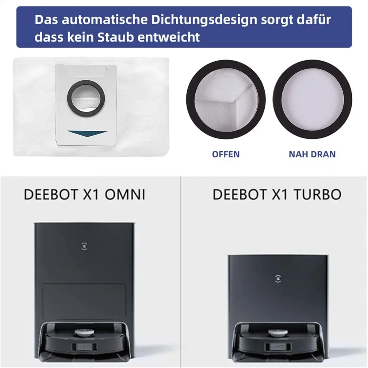 ABKB For X1 Omni X1 Turbo Robot Vacuum Cleaner Main Side Brush HEPA Filters Mop Cloth Dust Bags Spare Parts