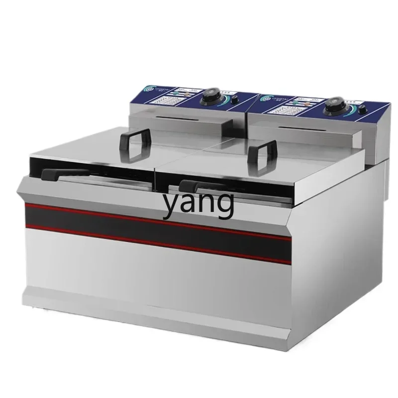 lmm Commercial Electric Fryer 904 Double Cylinder Constant Temperature Large Capacity Fried Chicken Cutlet Machine