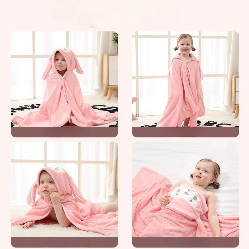 

Детское банное полотенце, накидка с капюшоном, банный халат для новорожденных, толстый пик для мужчин и девочек, можно носить с запахом, впитывающий мультфильм