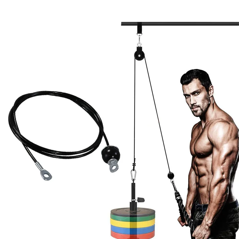 Heavy Duty Gym Cable Pulley Machine System,Steel Wire Rope for Home Workout, Lat Pull Down&Bodybuilding, 5mm Thickness Fitness