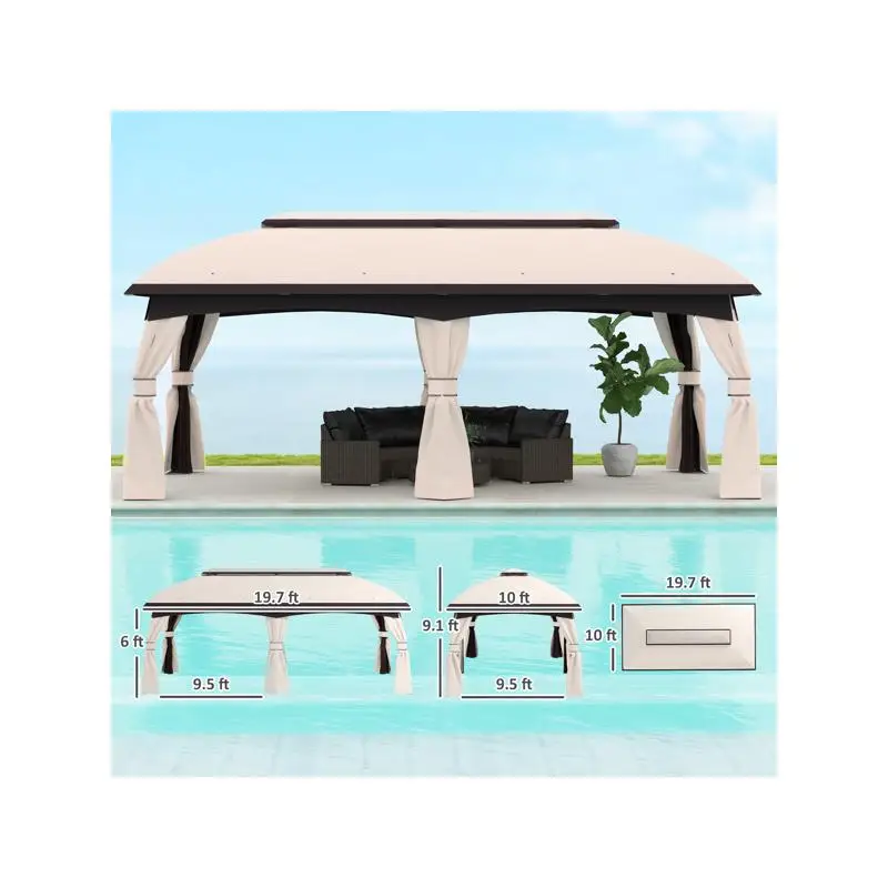 

Patio Pergola Gazebo for Outdoor Relaxation and Shade Coverage - Perfect for Garden, Backyard, and Patio Spaces