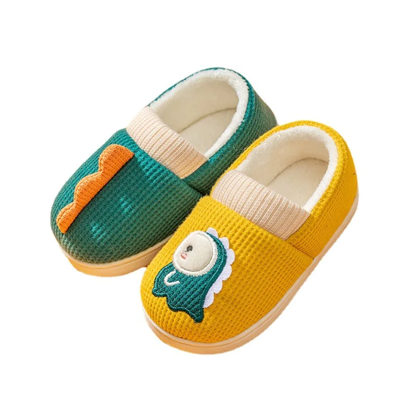 Kinder Hause Schuhe Kaschmir Baumwolle Hausschuhe Kinder Warme Schuhe Jungen Mädchen Hausschuhe Indoor Hause Tasche Ferse Winter Baby Kinder Schuhe