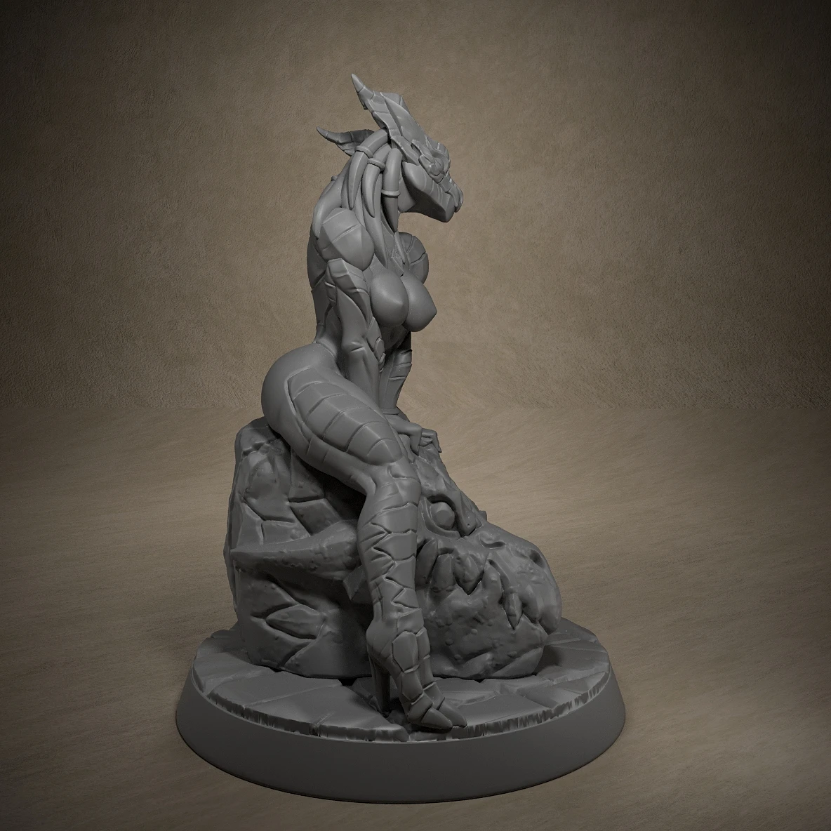 De Wellustige Draconische Meid-De Drakenwacht Beauty-3D Miniaturen Voor Tactische Spelletjes Op Tafel Rollenspel-Speelkamer Verkleden