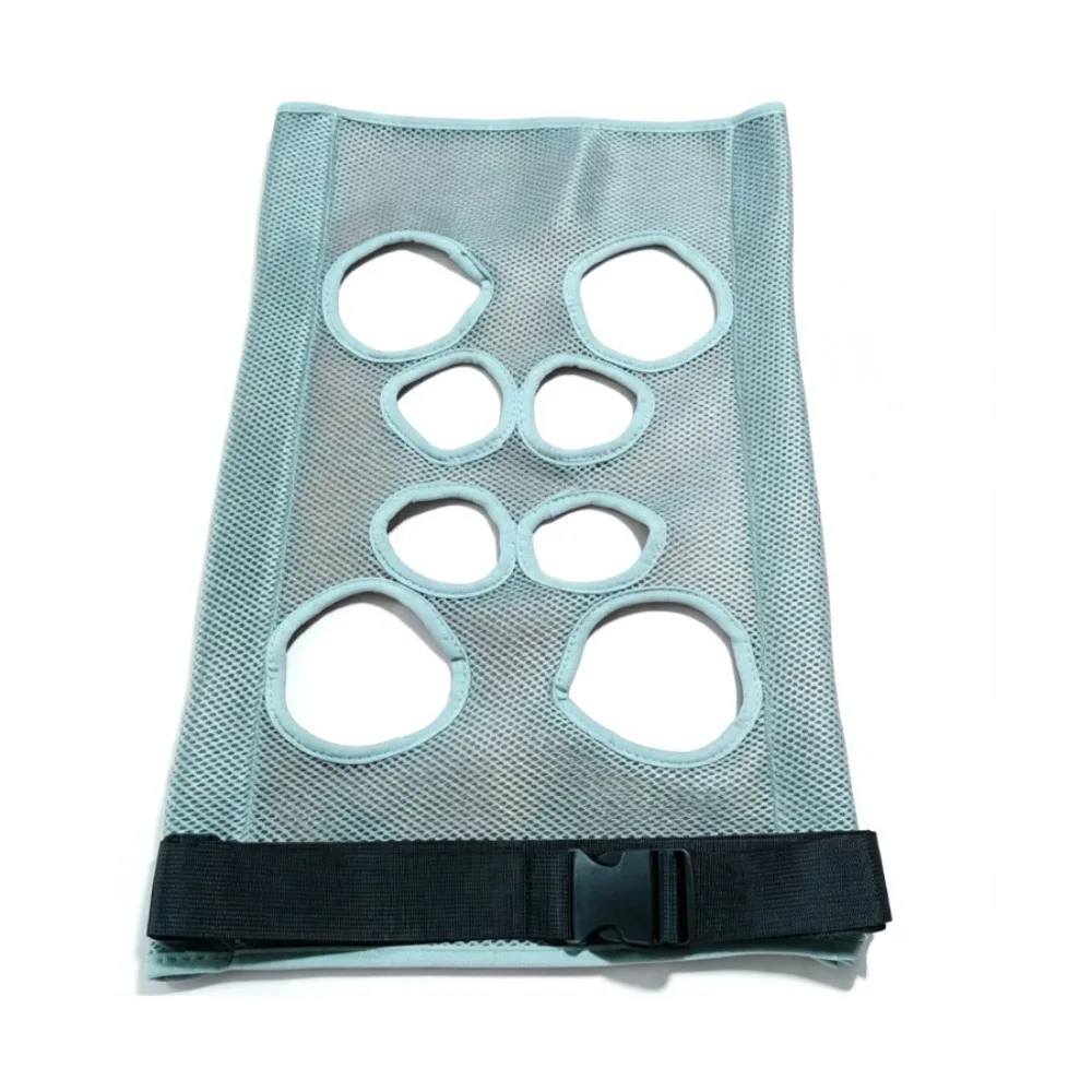 Breathable Pet Grooming Hammock Sling Cloth Quick Dry Multi-hole Cat Nail Trimming Hammock Mesh Anti-Scratch Adjustable Strap