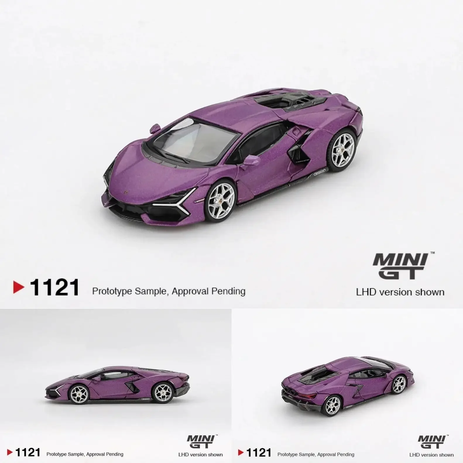PreSale MINIGT 1121 1:64 Lamborghini Revuelto Viola 30th Matte Diecast Car Model Collection Toys
