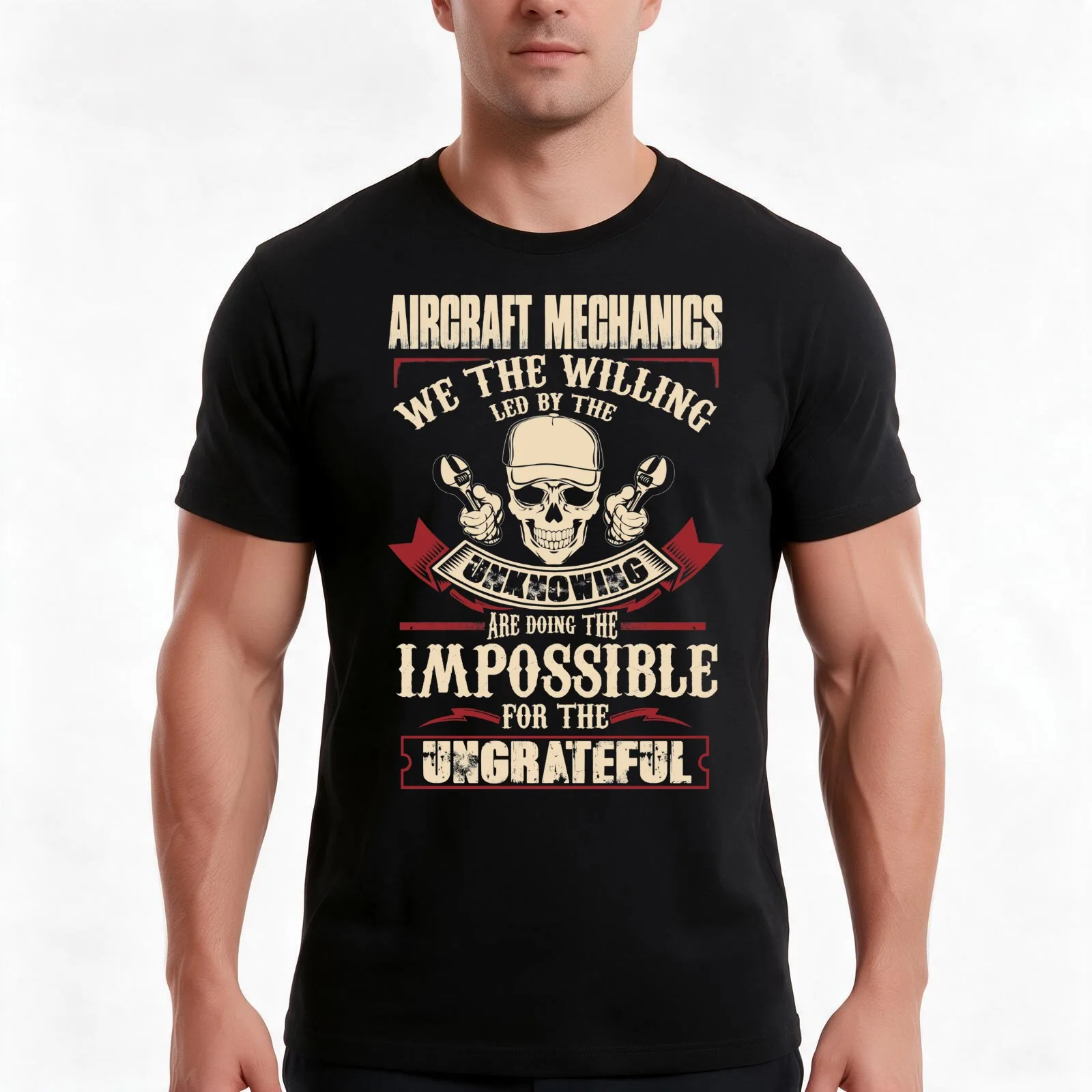 aircraft mechanic Car Mechanic T Shirts aircraft mechanic Auto Mechani T-Shirt Summer Casual Cotton Tee, Unisex Men Women