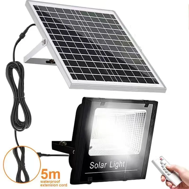 100w Led Solar Light High bright Flood Light Waterproof Outdoor Spotlight Garden wall lamp Solar Bulb with Remote Control