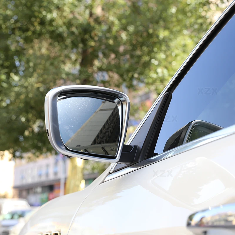 2PCS Car Styling ABS Chrome /Carbon Fiber Side Rearview Mirror Frame Cover Trim Sticker Accessories For Maserati Levante 2016+