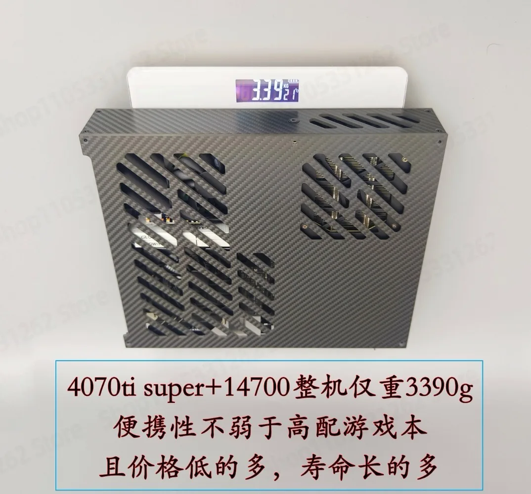 S35 4L Mini ITX Case Flat Design Dual Fan GPU Portable 1U Aluminum CNC