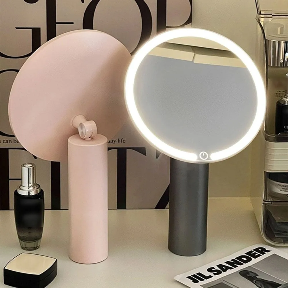 

Touch Control LED Makeup Mirror USB Charging Adjustable Portable Cosmetic Mirrors High Definition 3 Color Lights