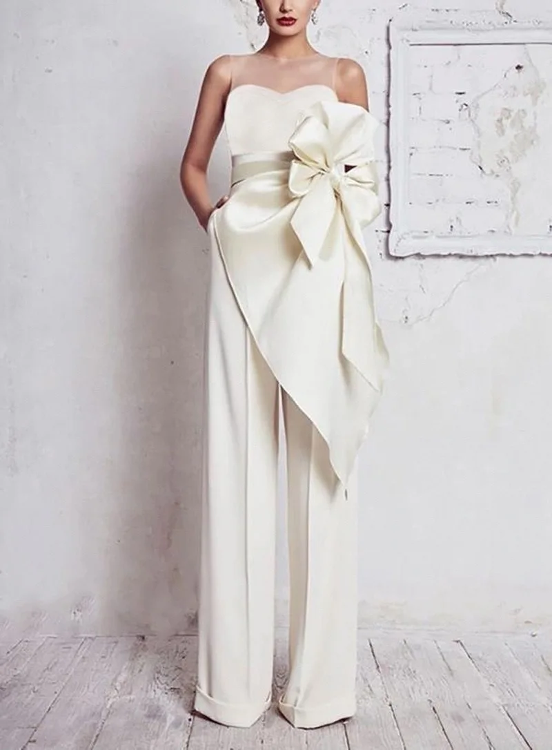 

Women's Slim Fit Off-Shoulder Jumpsuit Wrap Chest Design Lotus Pattern Waist Belt Casual Ethnic Style Summer Fashion