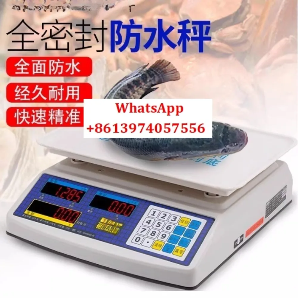 

whole body waterproof scale, special electronic gram scale for aquatic seafood and vegetables, commercial small 30kg scale
