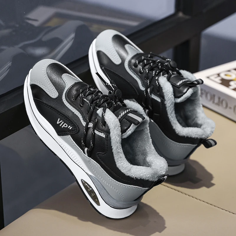 

Winter Childrens Plush Lined Athletic Sneakers Fashion Classic Breathable Kids Sport Footwear Luxury Design Boys Casual Shoes