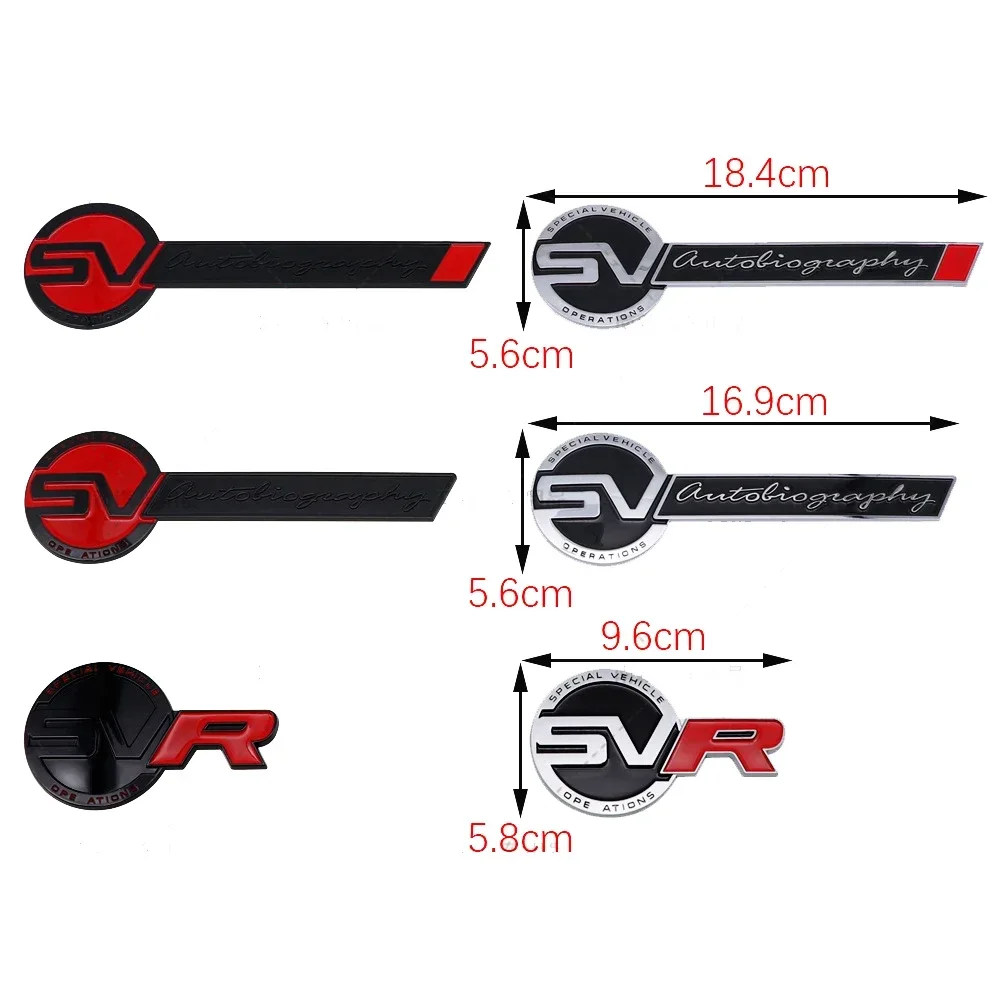 Bild 3: ABS SVR Logo Emblem Abzeichen Autoaufkleber Dekor Auto-Außenzubehör für Land Rover Discovery Velar Freelander Defender