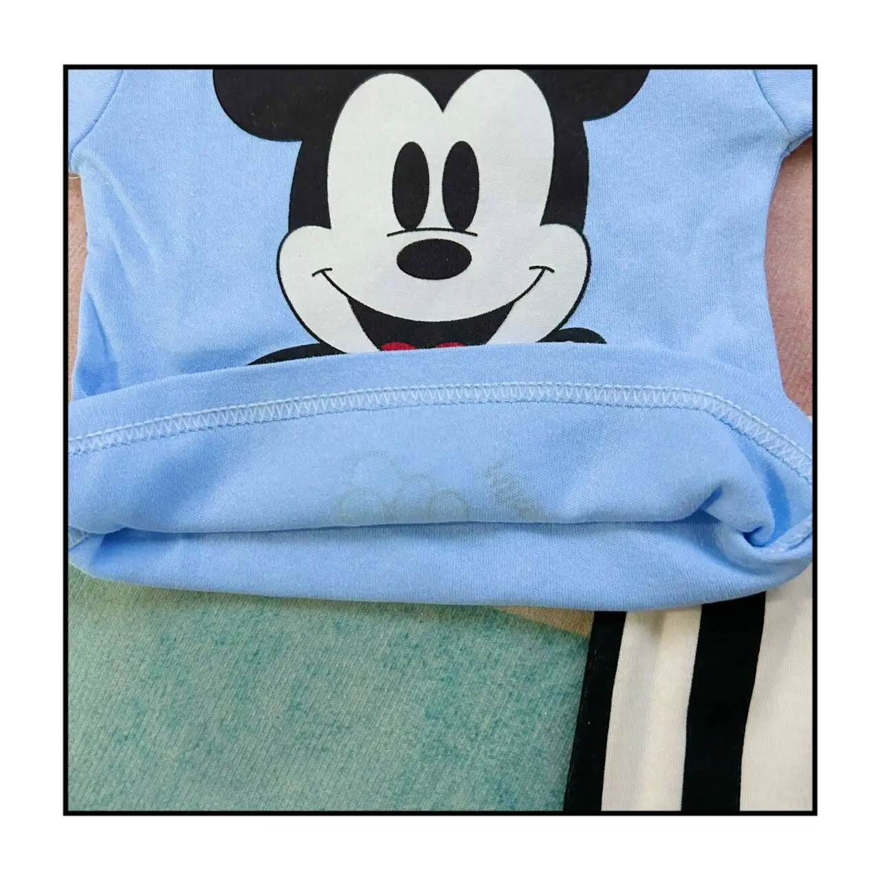 New Spring fall Children\'s Clothing Sets Boys Mickey Stripe Cartoon Sleepwear Clothes Kids Pajamas Set Baby Girls Cotton Pyjamas