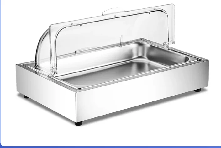 

Stainless steel iced seafood display table Western restaurant Japanese Raw meat sushi Salmon seafood cafeteria Cold ice table