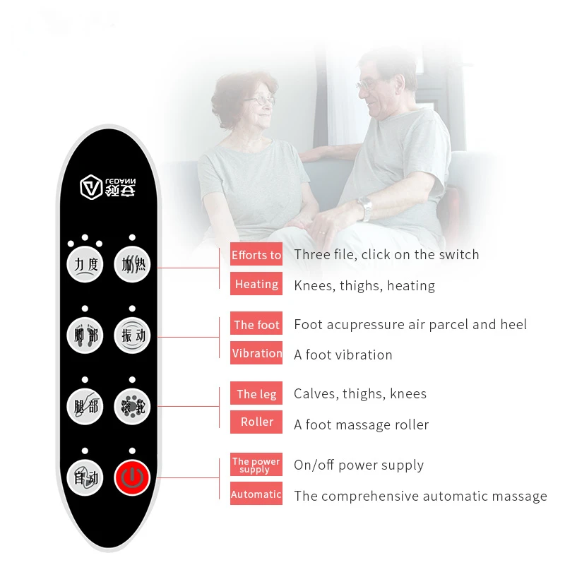 JinKaiRui-Vibração Elétrica Pé Massageador, Aquecimento, Perna, Bezerro, Coxa, Massagem A Pressão De Ar, Alívio Da Fadiga, Saúde Presente