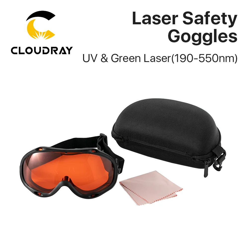 Cloudray 355nm UV Laser Safety Goggles OD6+190-550nm Protective Glasses Shield Protection Eyewear for UV Laser Machine