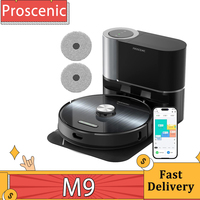 Proscenic M9 Robot Vacuum Cleaner Laser Navigation 4500Pa Suction Dual Rotation Mops Carpet Detection 2.5L Dust Bag 5200mAh