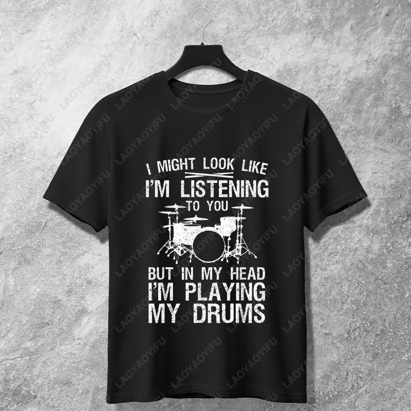 Funny Drummer Graphic T-shirt with 