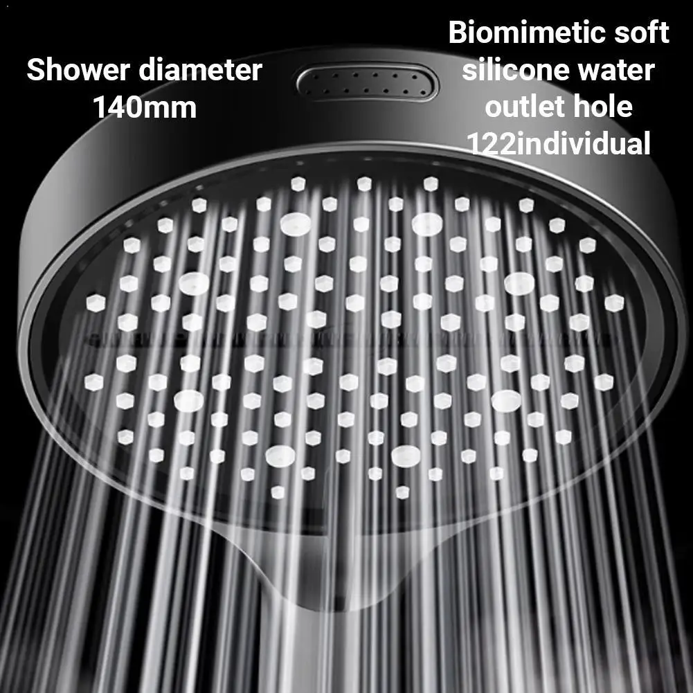

Ручная душевая лейка высокого давления, большая панель, водосберегающая система, универсальный интерфейс G1/2, эргономичная рукоятка